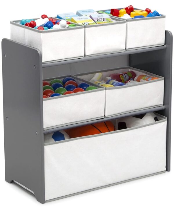 Custom Multi Bin Toy Organizer Three Tier Shelf