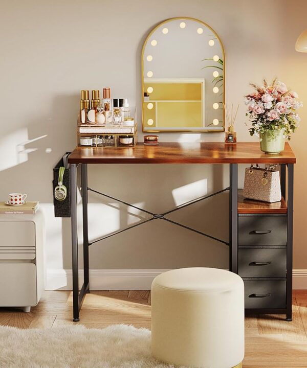 Custom Modern Arched Junior Makeup Vanity LED Desk