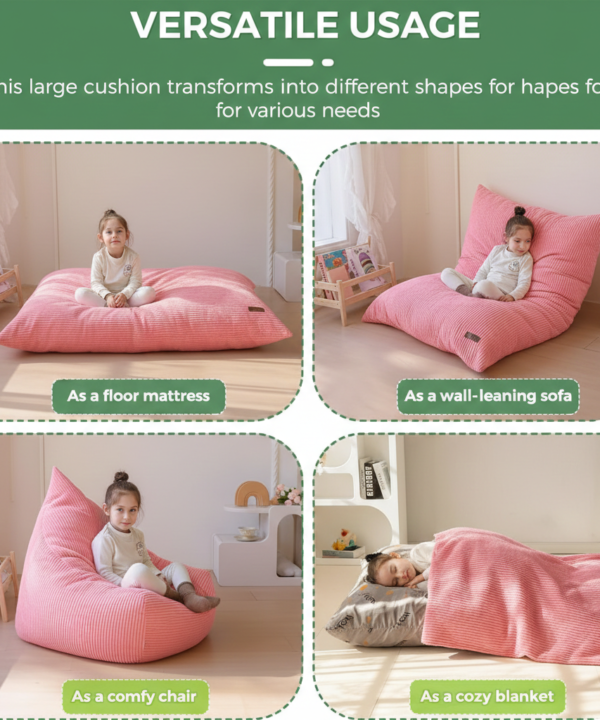 Custom Versatile Lounge Cushion – Multi-Use Floor Mattress