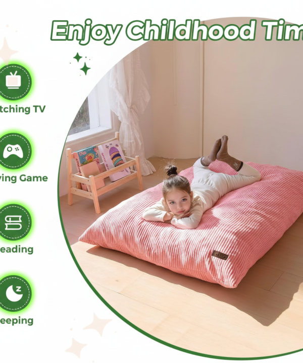 Custom Large Corduroy Floor Lounger Kids Reading Mattress