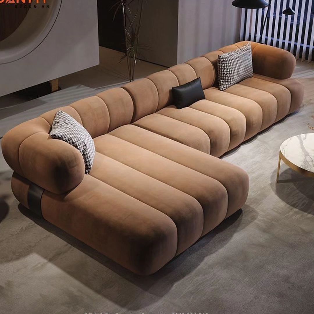 Custom Rounded Sectional Sofa  Modern Sculptural Comfort