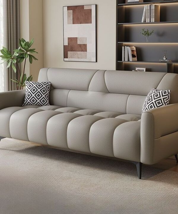 Custom Tufted Sofa  Minimalist Comfort with Artistic Ambiance